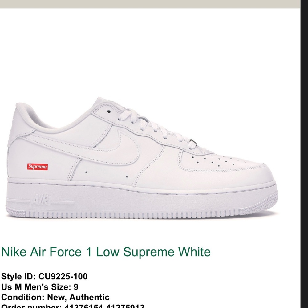 NIKE x SUPREME - Air Force 1 Low Sneakers